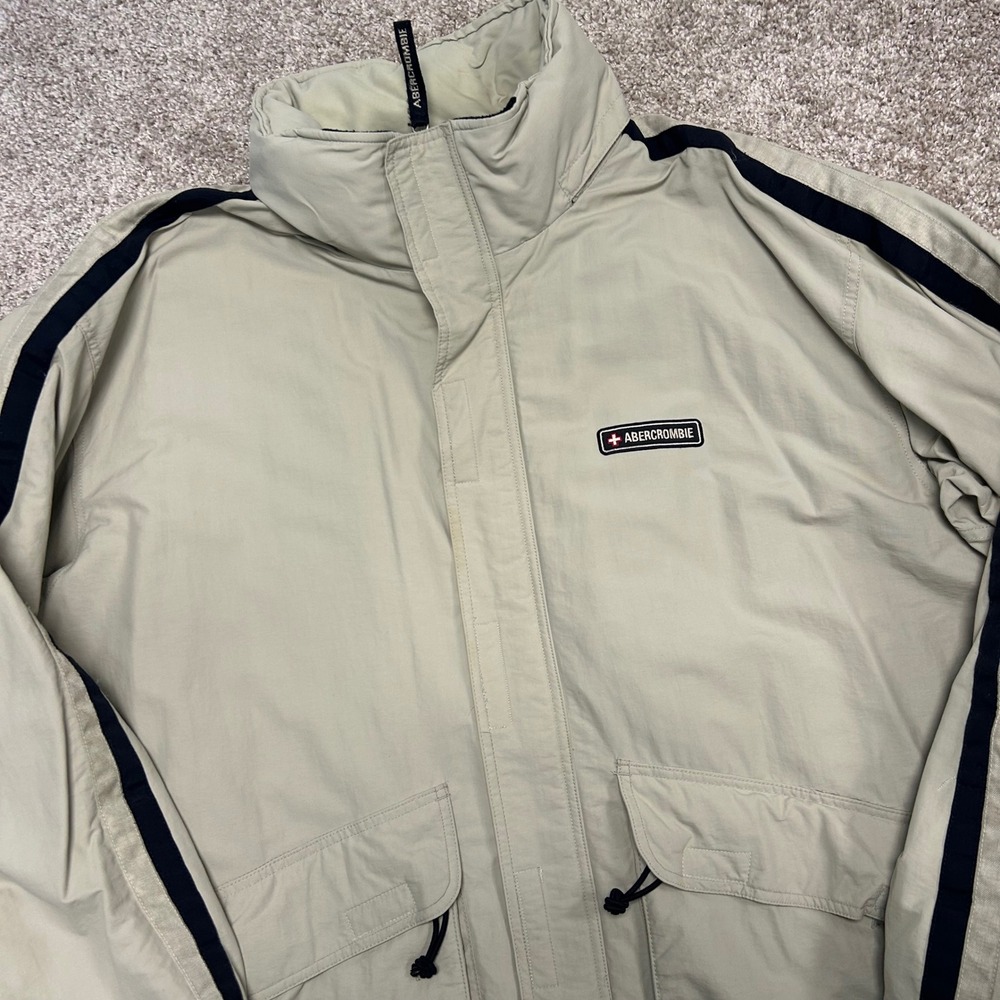 Abercrombie & Fitch Vintage 90s Jacket Ski Mens XL Big Hooded Fleece Lined Parka